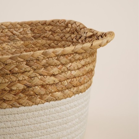 Basket for storage of manual weaving, 27 × 20 × 15 cm, with handles, reeds, cotton-2