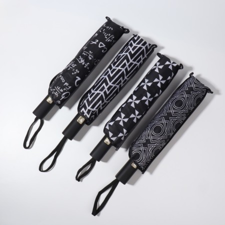 Semiautomatic "Patterns" umbrella, Eponge, 3 additions, 8 spokes, r = 49 cm, color mix-3