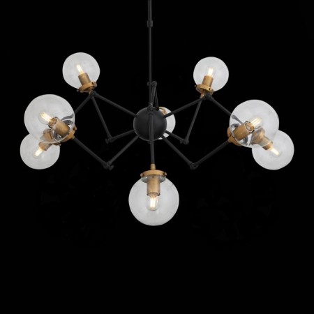 Ceiling Ceiling ST LUCE. SL234.402.08. Varieta. 8x40 watts, E27, 89x89x54 cm, black color, gold-9