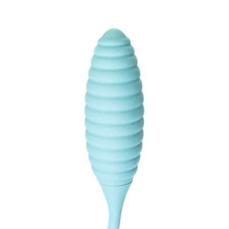 Vacuum-wave stimulator and pulsa egg Jos Roow, 36 cm, silicone, blue color-4