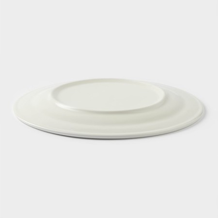Porcelain plate lunch with a thickened edge of the White Label, D = 25 cm, white color-1