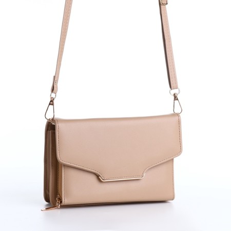 Women's bag with lightning, beige color-3