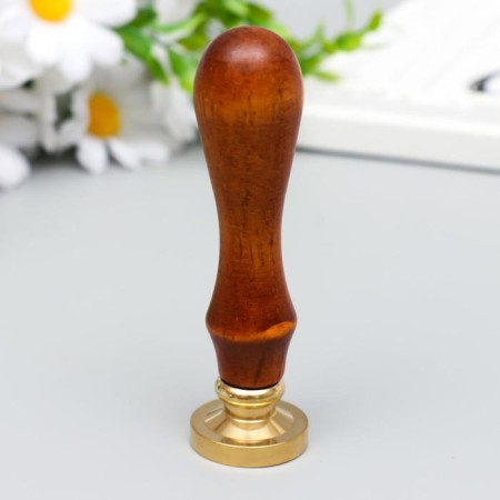 Printing for wax with a wooden handle "Good Times" 9x2.5x2.5 cm-2