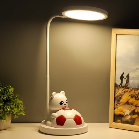 Blue table "Bear with the ball" LED white-red 14x15x48 cm Risalux-2