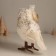 Decor "White owl in a golden spider" 10x15x22 cm
