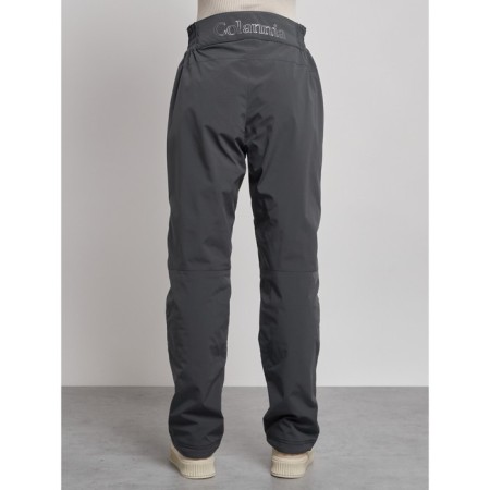 Warmed female trousers, size 50, gray color-12