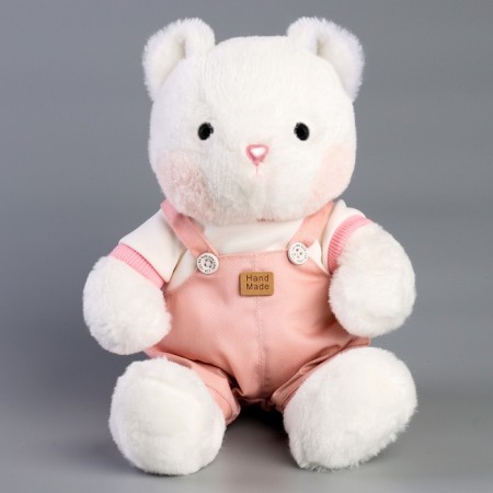 Soft toy "Little Friend", a bear in a pink overalls-2