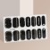 Flood strips for manicure, 14 pcs, black color