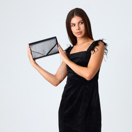 Female bag on a magnet, black color-5