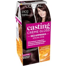 Краска-уход для волос L'oreal Casting Creme Gloss, без аммиака, оттенок 3102 холодный тёмно-каштановый