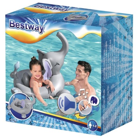 Board inflatable boat Funspeakers Elephant Baby Boat, 96.5 x 84 cm, with built -in speaker, 34152-8