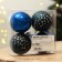 New Year's Christmas balls “Happiness!”, For New Year, plastic, D = 6, 4 pcs., Blue color with silver