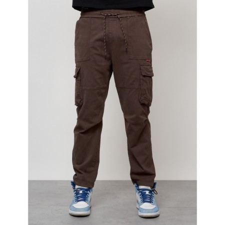 Cargo jeans men, size 44-46, brown color-4