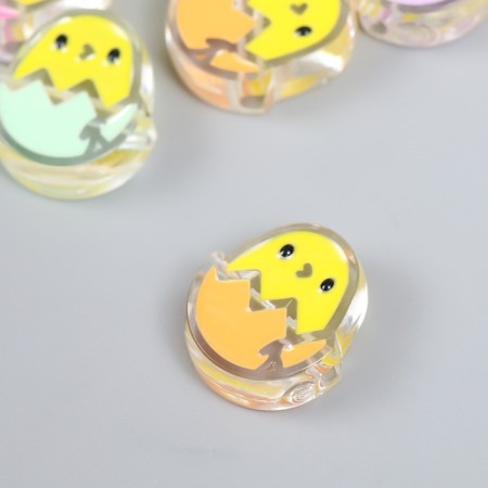Busina Plastic "Summer breeze. Chick in the shell" Gloss Mix 2.2x2.6x0.9 cm-1