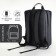 City backpack on a zipper, 2 pockets, with USB, gray color