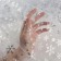 Fatin with snowflakes, with embossing, 155 cm, 11 ± 1 g/sq.m, 0.91 ± 0.1 m, white/silver color