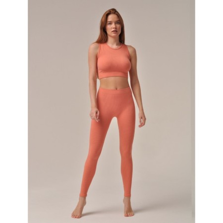 Women's Legins in the Rubber Legings RIB, size 46-48, Coral color-1