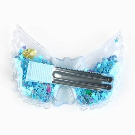 Hairpin with a shaker "Snowflake", 6 x 4.5 cm-2