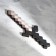 Wooden souvenir "knife", 20 cm, pixel, with a black pen Mix
