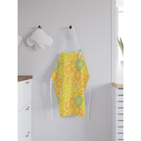 Apron kitchen with a photo print "Orange space", adjustable, size OS-1