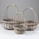 A set of baskets, 31 x 32 x 40 cm, 27 x 27 x 34 cm, 21 x 20 x 29 cm, willow
