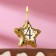 Candle in the cake on the skewer "Air star", number 4, 3.5 cm, gold