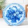 Board cutting and serving round kitchen "Gzhel painting", 25.5 cm