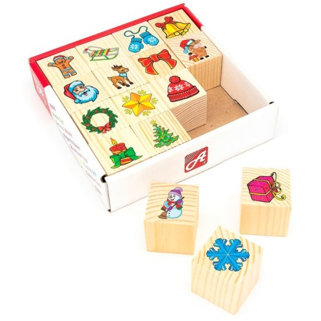 A set of cubes "New Year" 16 pcs.-2