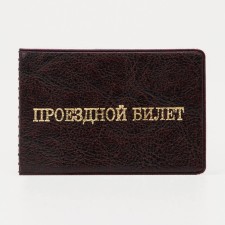Cover for travel ticket double, brown color