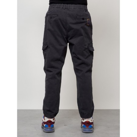 Cargo jeans men, size 54, dark gray color-8