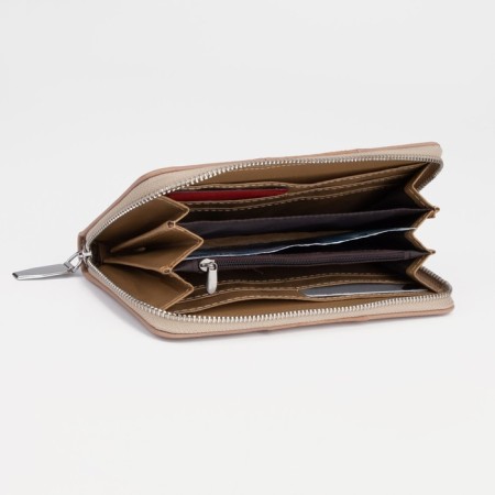 Women's wallet with lightning, beige color-3