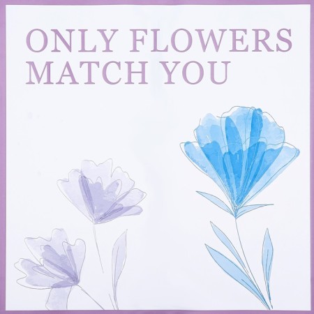 Film for flowers matte, "Flowers for you", 58x58cm, lilac-2