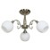 Lamp Ceiling Economy light 081M/3AB WT, 3x60W, E27, 30x60x60 cm, bronze color