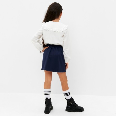 Children's shirt KAFTAN with a collar, p. 38 (146-152), white-3