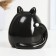 Piggy bank "Round Cat with Heart" Black, 14cm