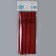 Cocktail tubes with corrugation, in a set 25 pieces, red color