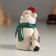 Souvenir ceramics "Snowman and fluffy friend" 5.2x7, x8.7 cm