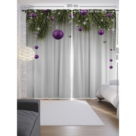 Photostes "Christmas tree decoration", Saten, size 145x265 cm, 2 pcs-1