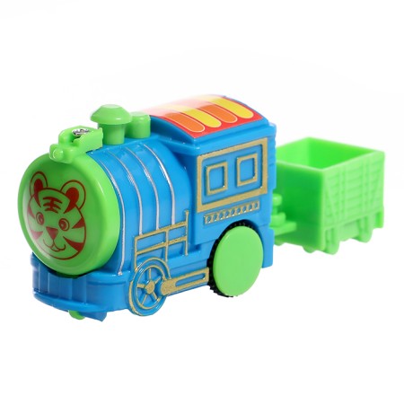 Railway "Funny Journey", 2 steam locomotives, works from batteries-12