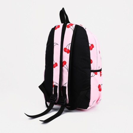 School backpack from lightning textiles, external pocket, pink color-3