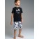 Family look for a boy: T -shirt, shorts, height 158 ​​cm
