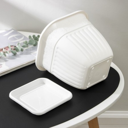 Pot with the pallet "Lausanne", 3 l, the color is white-3