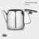 Hot teapot made of stainless steel Magistro Silver Line, 0.9 liters