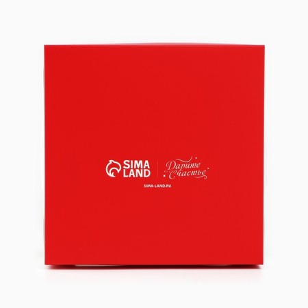 Folding box for a small cake "Winter City", 15 x 15 x 18 cm, New Year-6