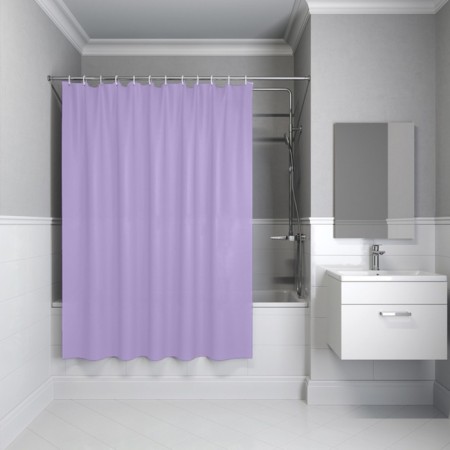 Curtain for the bathroom IDDIS P08PE18I11, PE, 200x180 cm, light purple