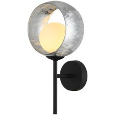 Wall lamp STILFORT 2178/09/01W Raundi, 1x40W, G9, LED, 140x140x350 mm, black color black