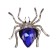 Jewelry to a car deflector, spider, flavor, 5.4 × 5.4 cm, blue
