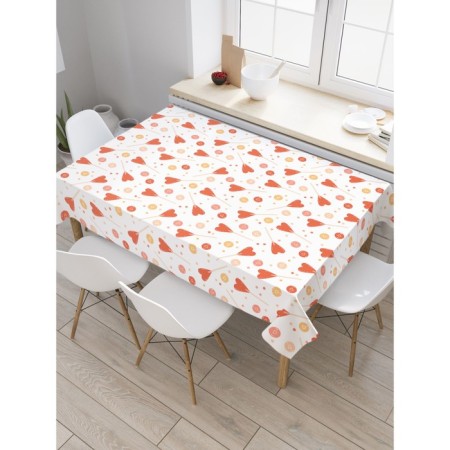 The tablecloth "Sweet Heart", rectangular, Saten, size 120x145 cm