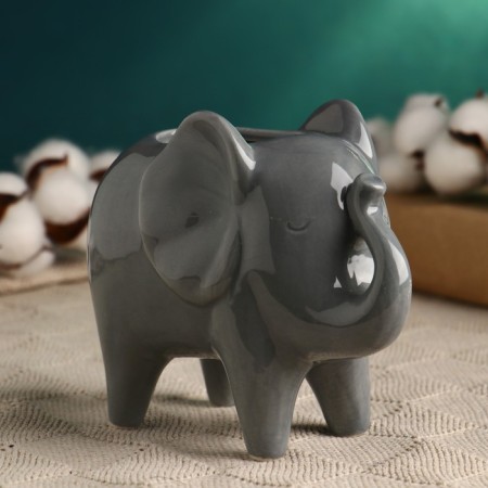 Kashpo "Elephant Plato" Gray, 16x9x13cm-1