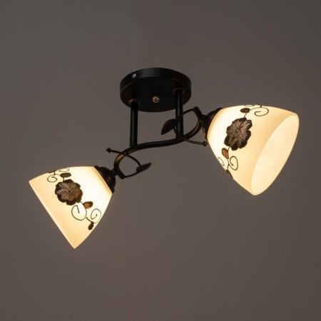 Chandelier "Arya" 2he27 40W black 47x26 cm-2